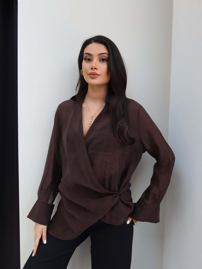 Transparan Parlak Gömlek