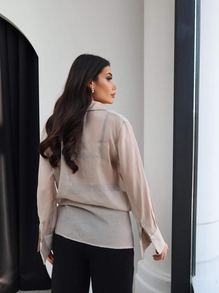 Transparan Parlak Gömlek