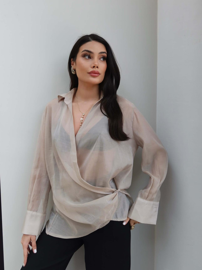 Transparan Parlak Gömlek