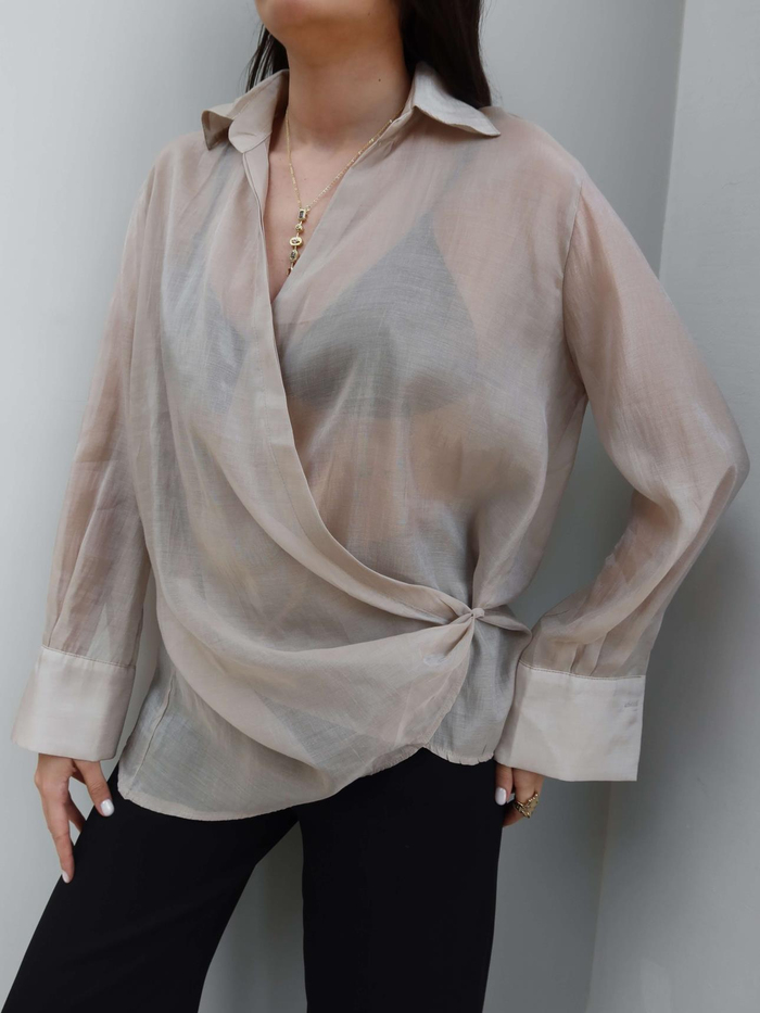 Transparan Parlak Gömlek