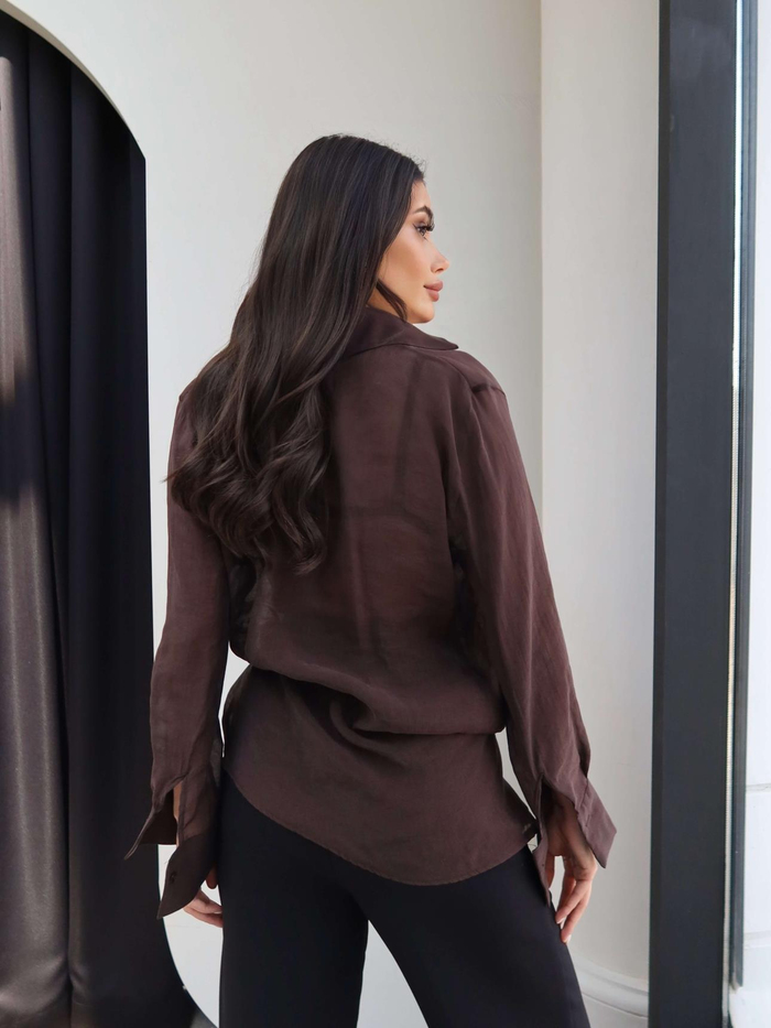 Transparan Parlak Gömlek