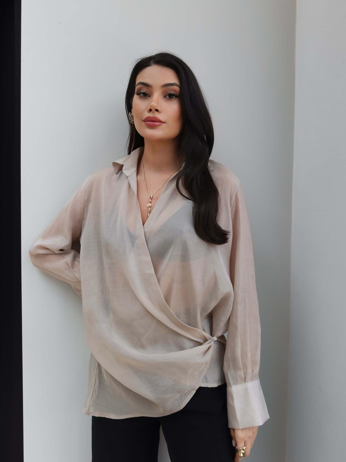 Transparan Parlak Gömlek