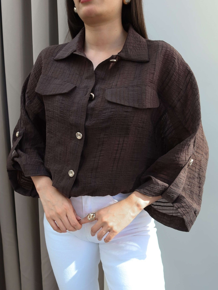 Transparan Simli Bomber Ceket