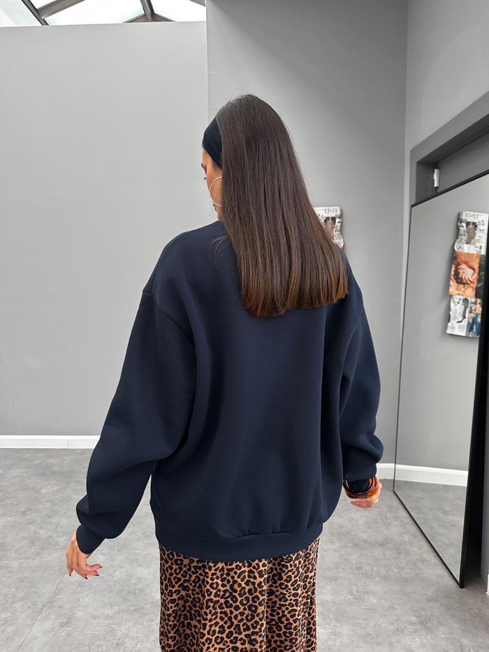 Üç İplik Şardonlu Hola Sweatshirt