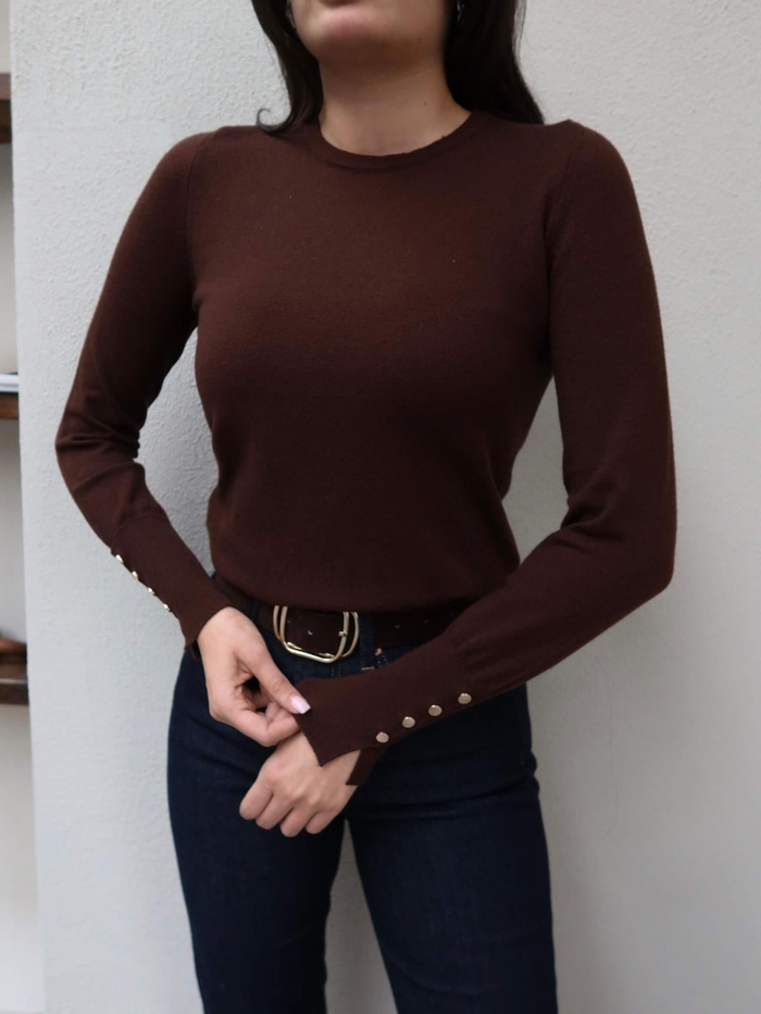 Uzun Kol Düğmeli Triko