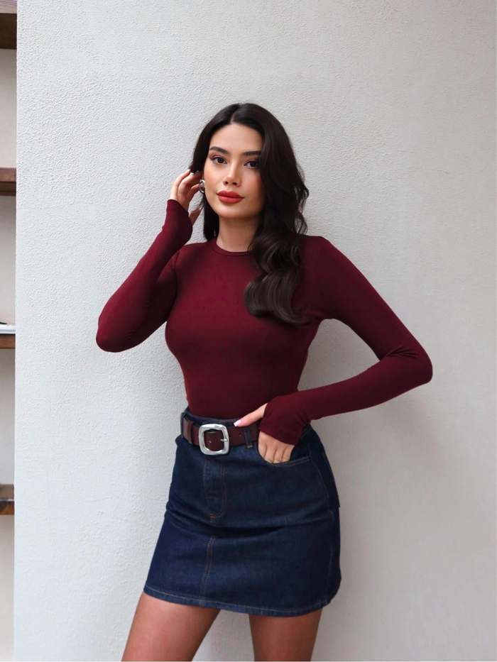 Uzun Kollu Basic Bluz