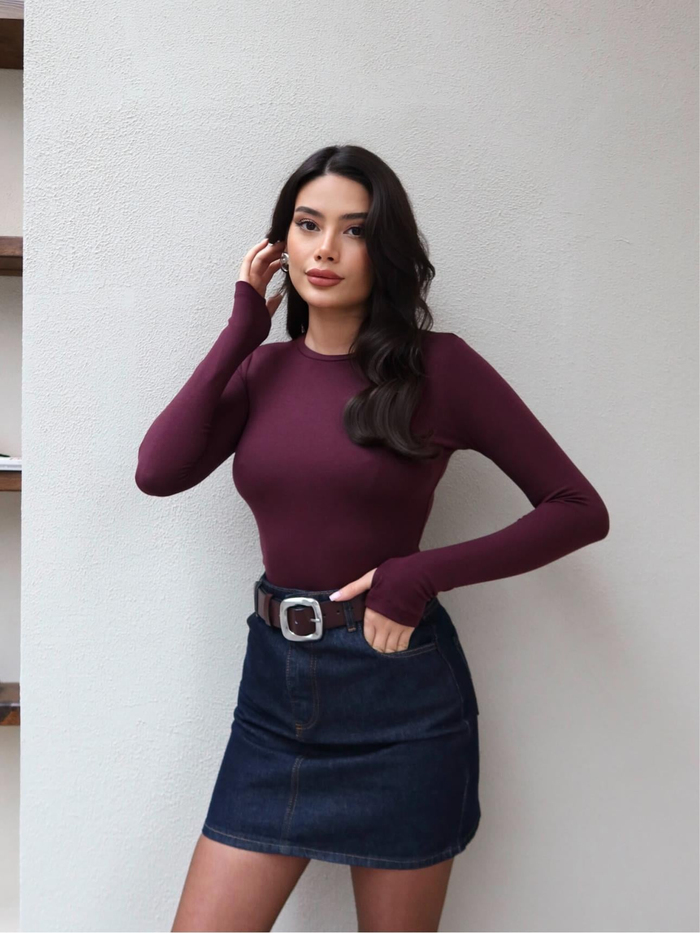 Uzun Kollu Basic Bluz