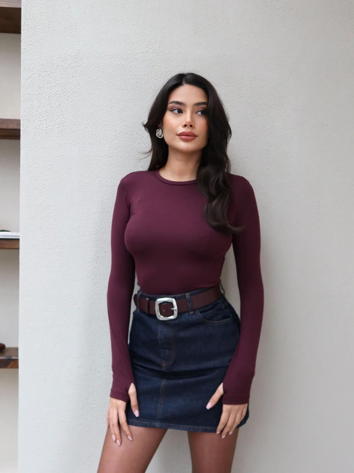 Uzun Kollu Basic Bluz