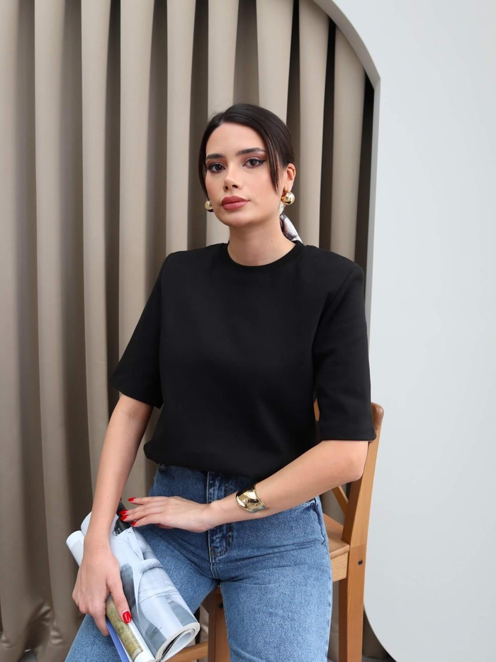 Vatkalı Kısa Kol TShirt