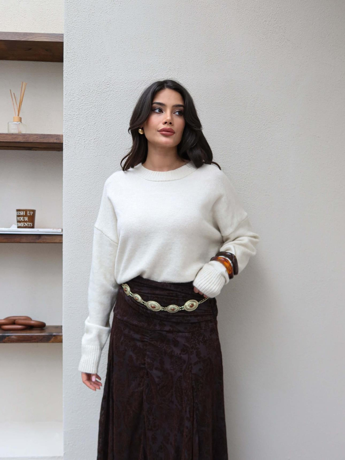 Vintage Desen Drapeli Etek