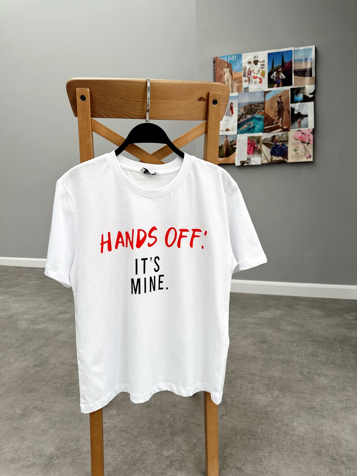 White Yazı Baskılı Tshirt