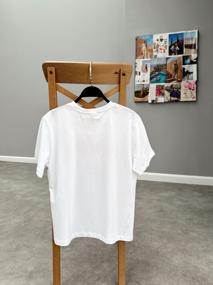 White Yazı Baskılı Tshirt