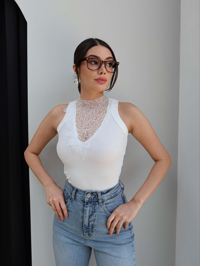 Yaka Dantelli Triko Atlet