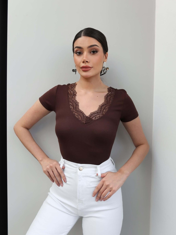 Yaka Dantelli Tshirt