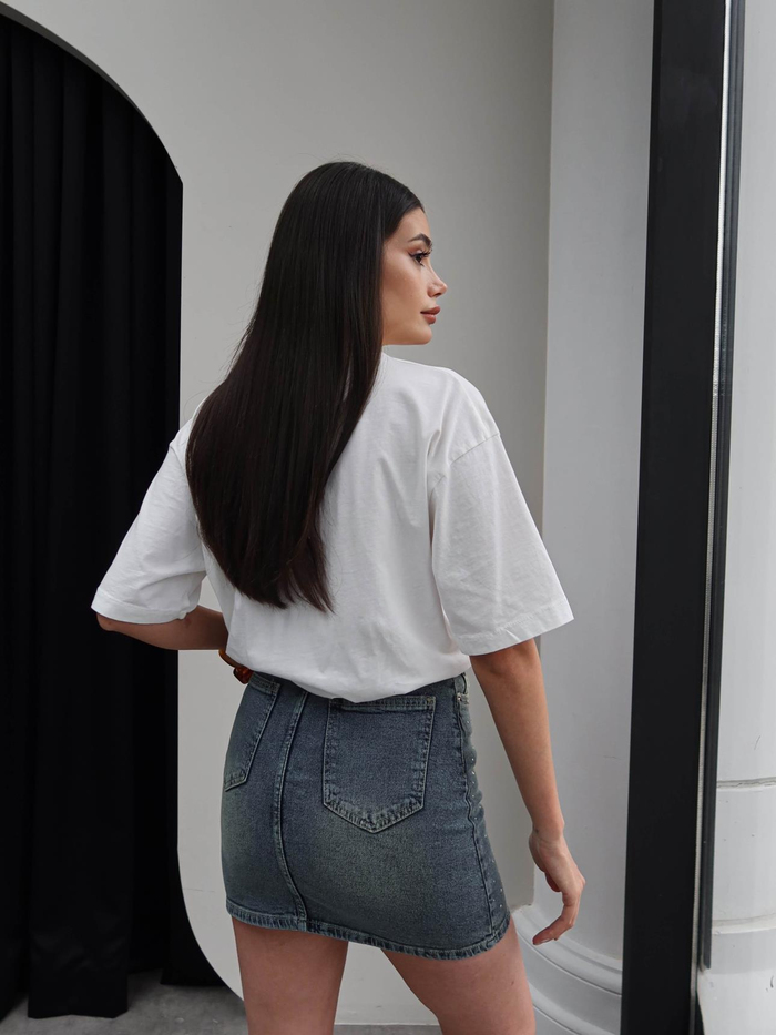 Yaka Taş İşlemeli Tshirt