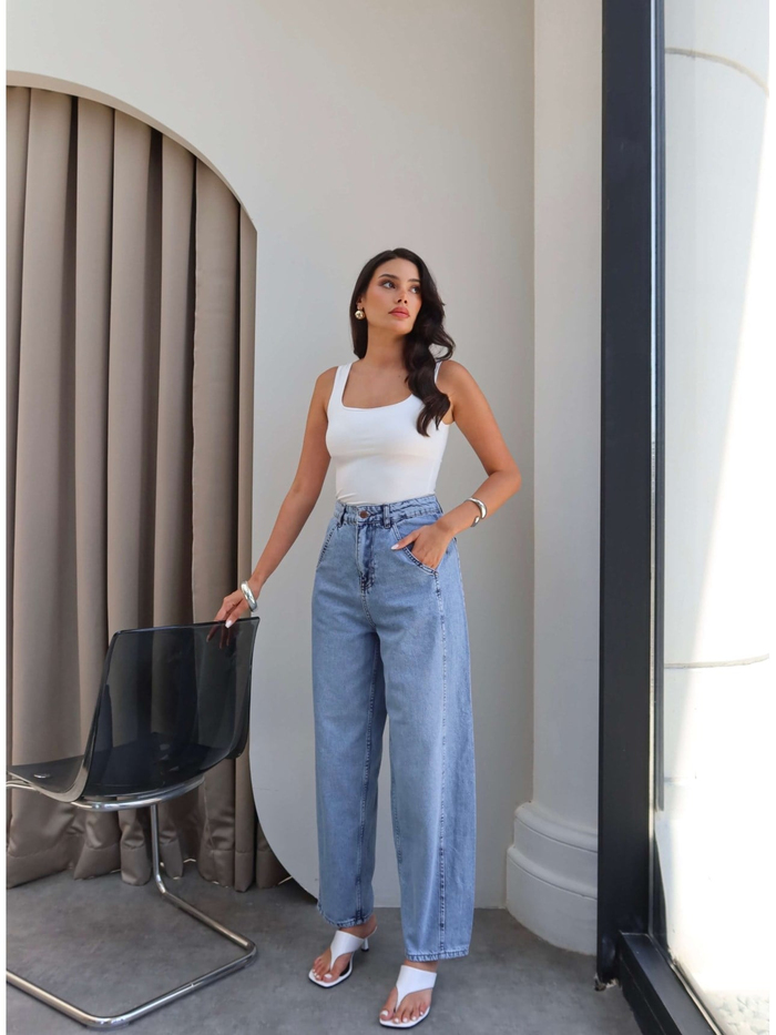 Yan Dikişli Baggy Pantolon