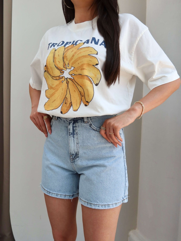 Yıkamalı Denim Şort