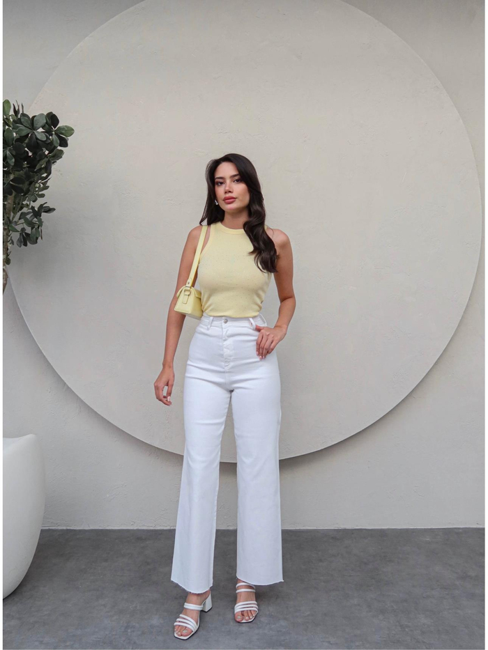 Yüksek Bel Culotte Jean