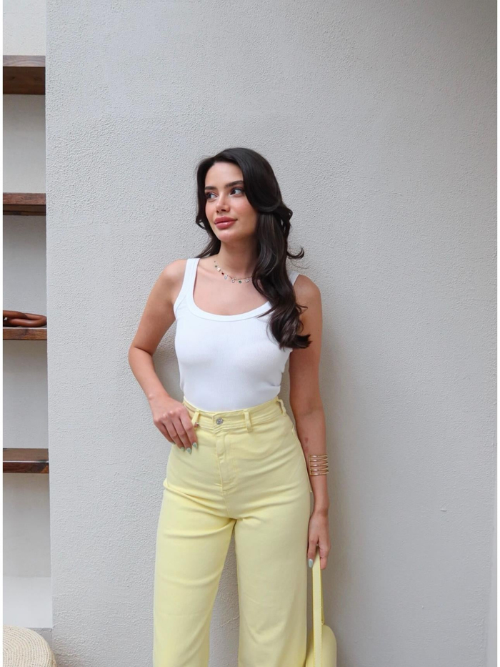 Yüksek Bel Culotte Jean