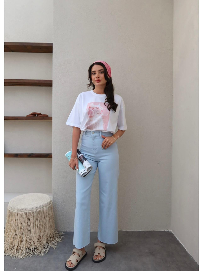 Yüksek Bel Culotte Jean
