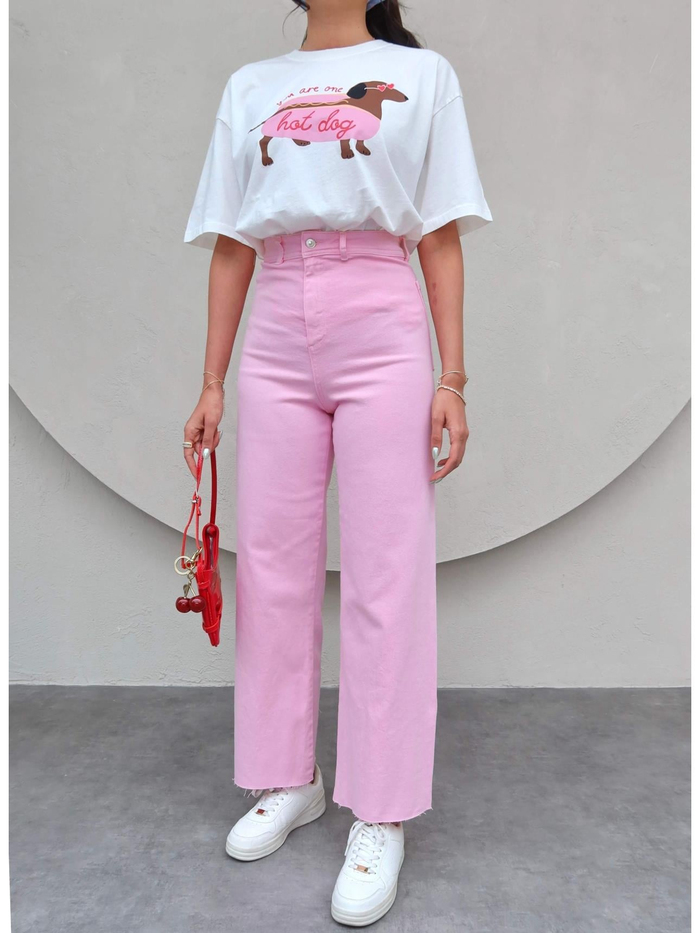 Yüksek Bel Culotte Jean