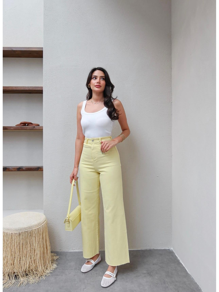 Yüksek Bel Culotte Jean