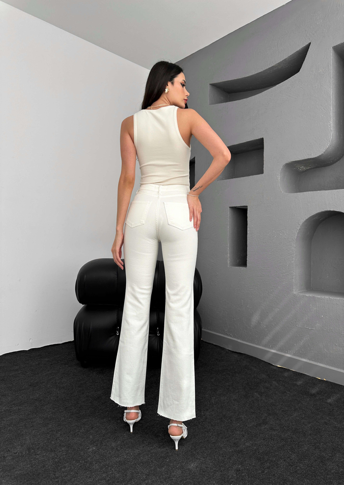 Yüksek Bel Full Length - Stretch Flare Jean