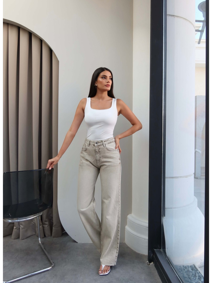 Yüksek Bel Straight Jean
