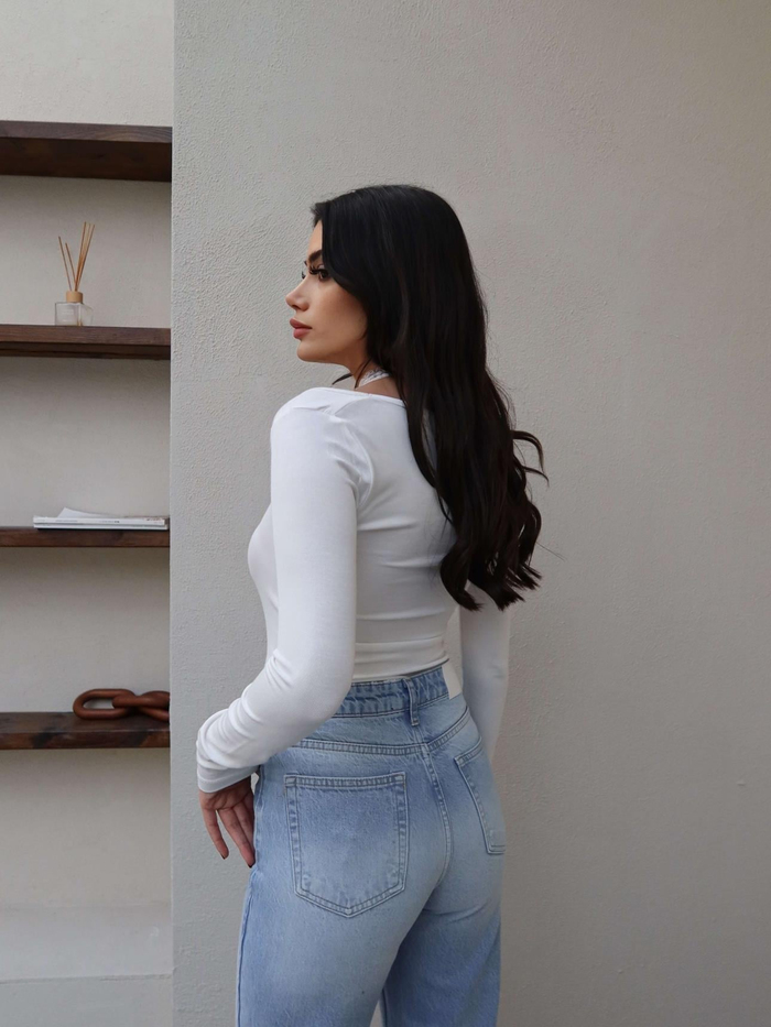 Yüksek Bel Straight Orj Jean
