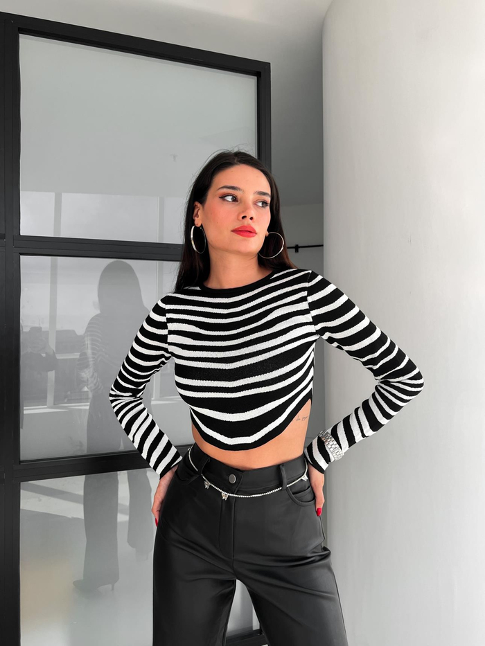Zeo Desen Luxe Kısa Kazak