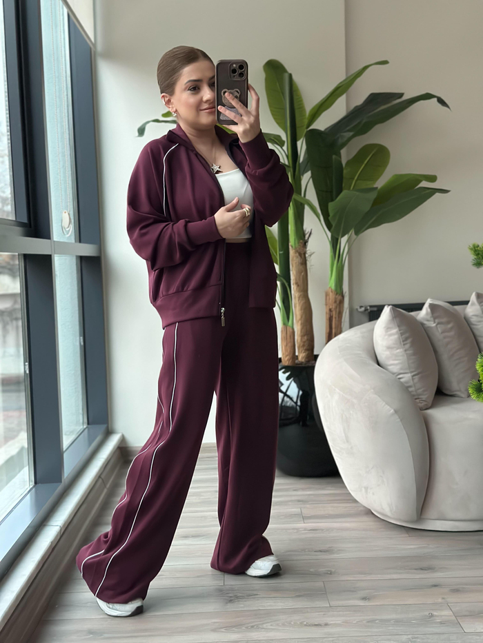 Biye Geçişli Oysho Kumaş Takım BORDO-23KUST000130