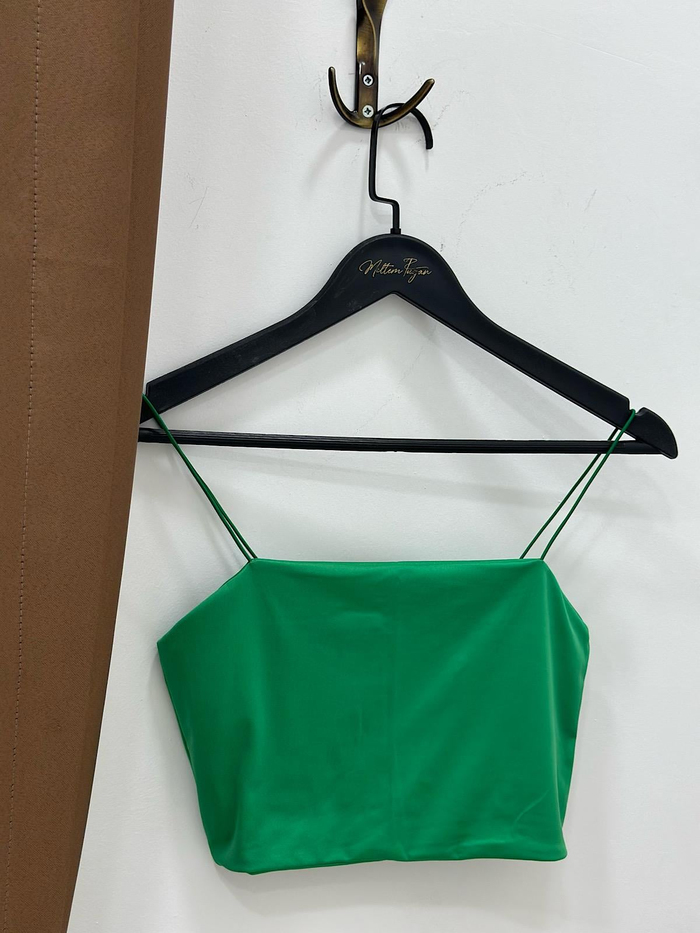 Spagetti Askılı Crop YEŞİL-23YUST000210
