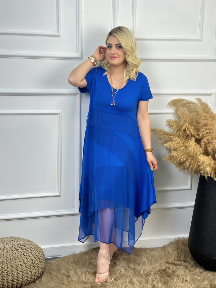 Tole Kadın Kat Kat Elbise SAKS-23YELB000021