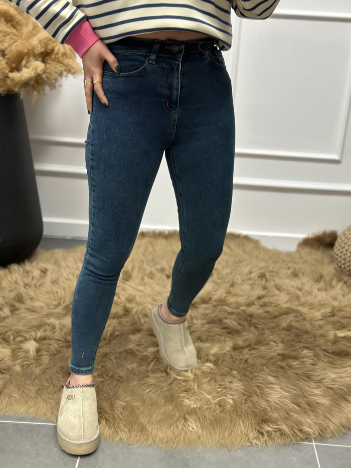 Yüksek Bel Skinny Jean KOYU MAVİ-23KYeni00075