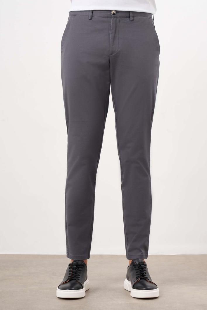 Morven Erkek Füme Mevsimlik Pamuk Yan Cep Slim Fit Chino Pantolon
