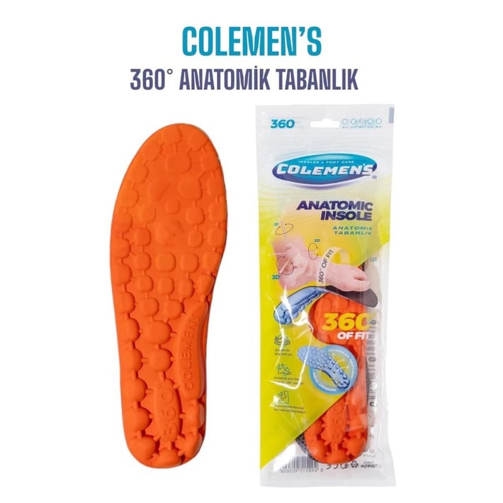 Anatomik Ayakkabı Tabanlığı Masaj Etkili Tabanlık - Siyah nehironline