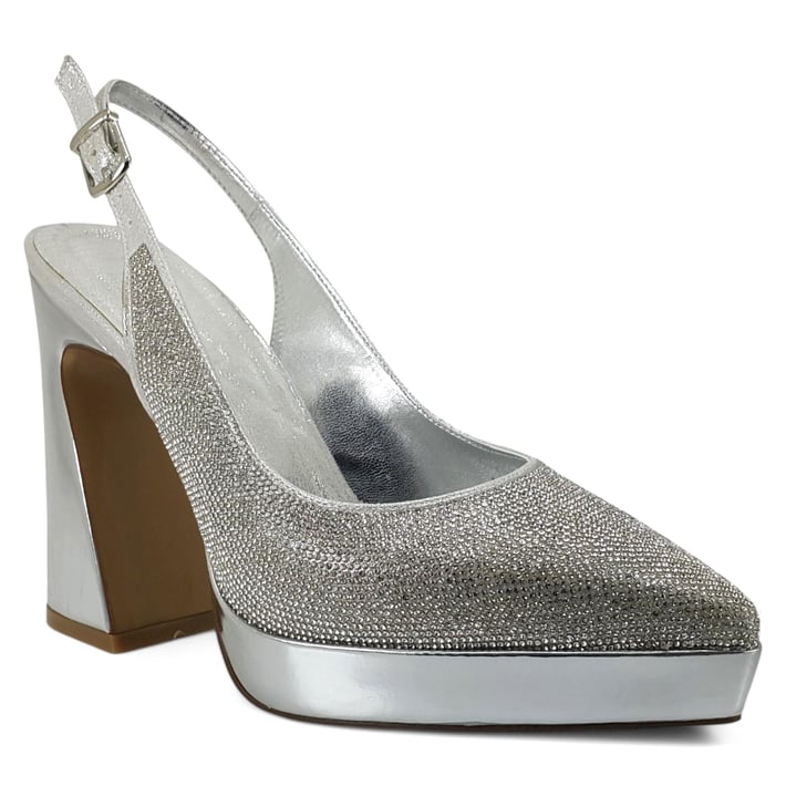 Beety 1280 25YA Kadın Abiye Ayakkabı Gümüş nehironline