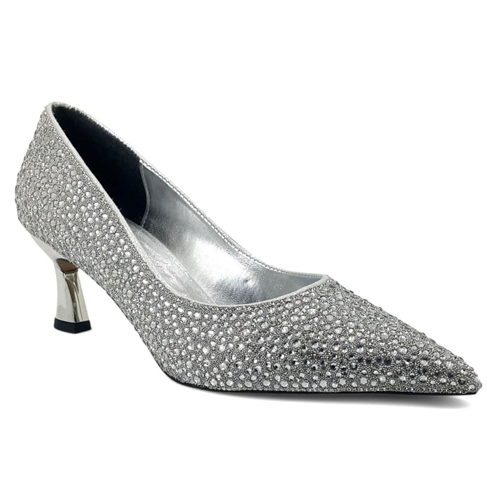 Beety 824 25YA Kadın Abiye Ayakkabı Gümüş nehironline