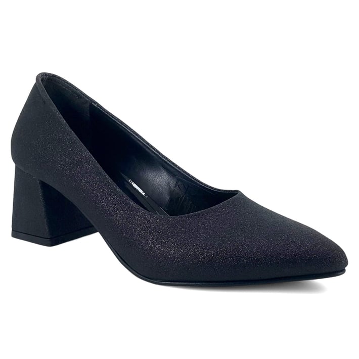 Beety 9602 25YA Kadın Abiye Ayakkabı Siyah Simli nehironline