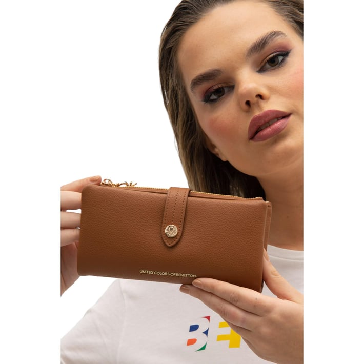 Benetton Bnt 1241 Kadın Cüzdan Camel nehironline
