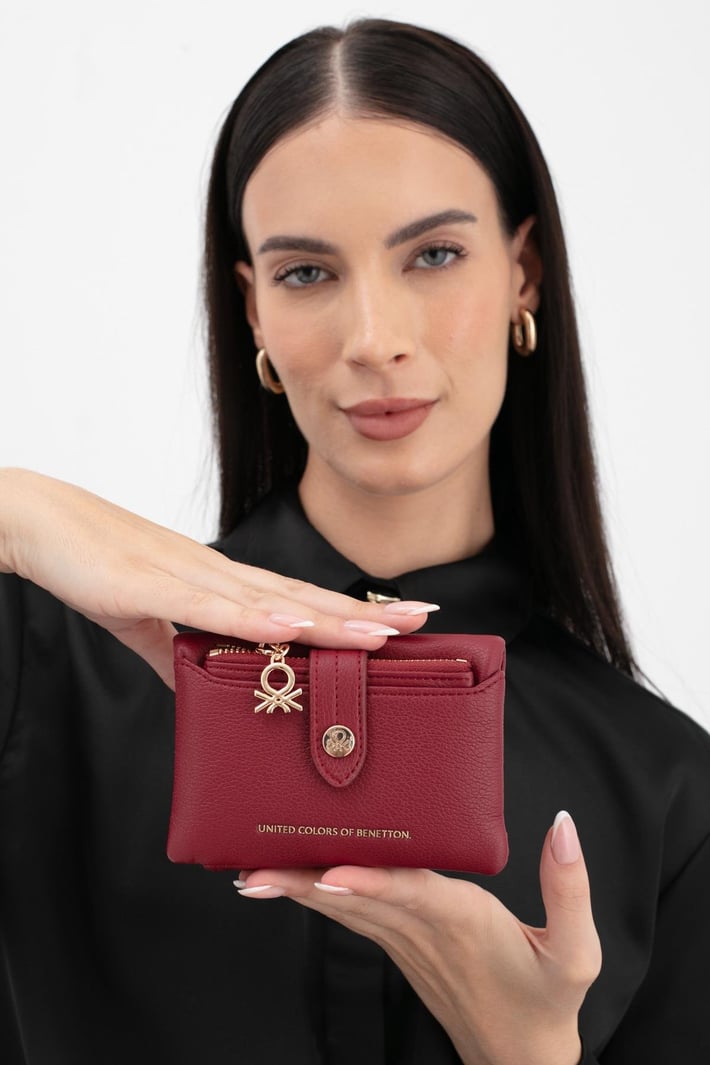 Benetton Bnt 1632 Kadın Cüzdan Bordo nehironline