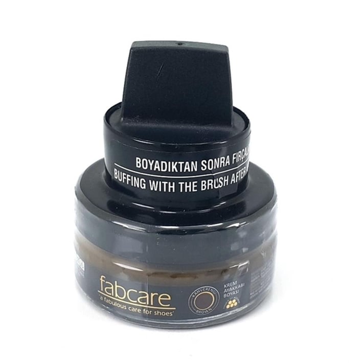 Fabcare Cam Kavanoz Krem Deri Ayakkabı Boyası - Kahverengi nehironline