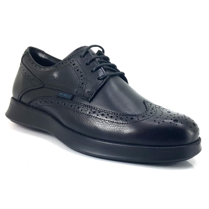 King Paolo 1244 24KA Erkek Anatomik Ayakkabı - Siyah nehironline