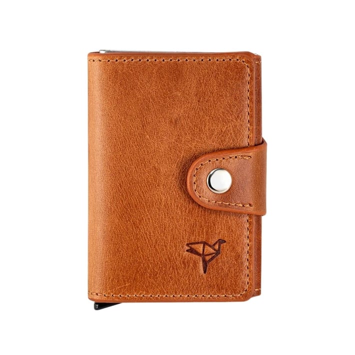Nehironline Bern Hakiki Deri Mekanizmalı Cüzdan - Taba nehironline