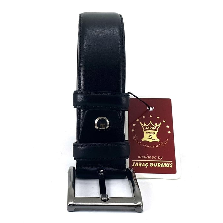 Saraç 1108 24K 3,5Cm Erkek Büyük Beden Kemer - Siyah nehironline