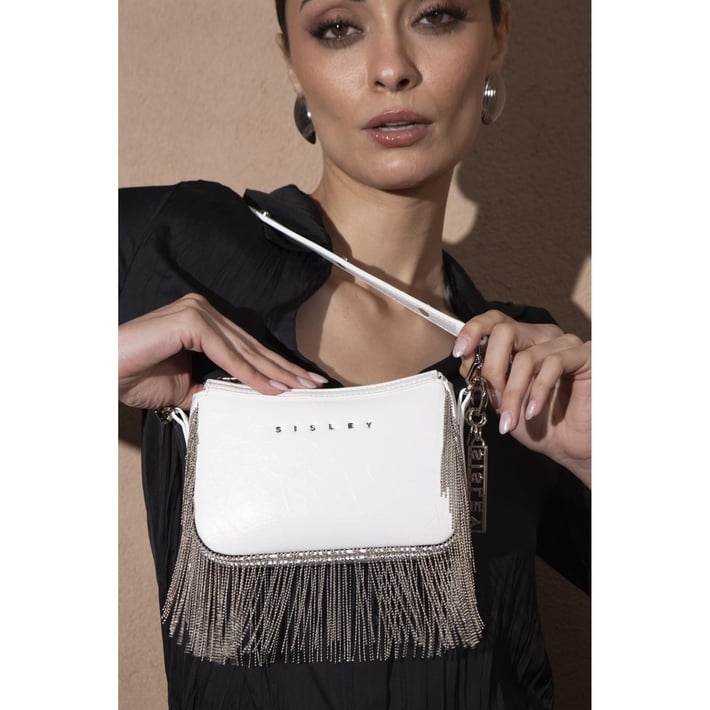 Sisley Sly 196 Kadın Kol Çantası Beyaz nehironline