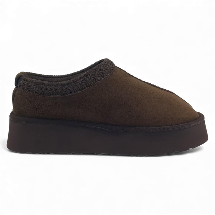 203 25KT Kadın Kışlık Terlik Kahverengi Nubuk nehironline