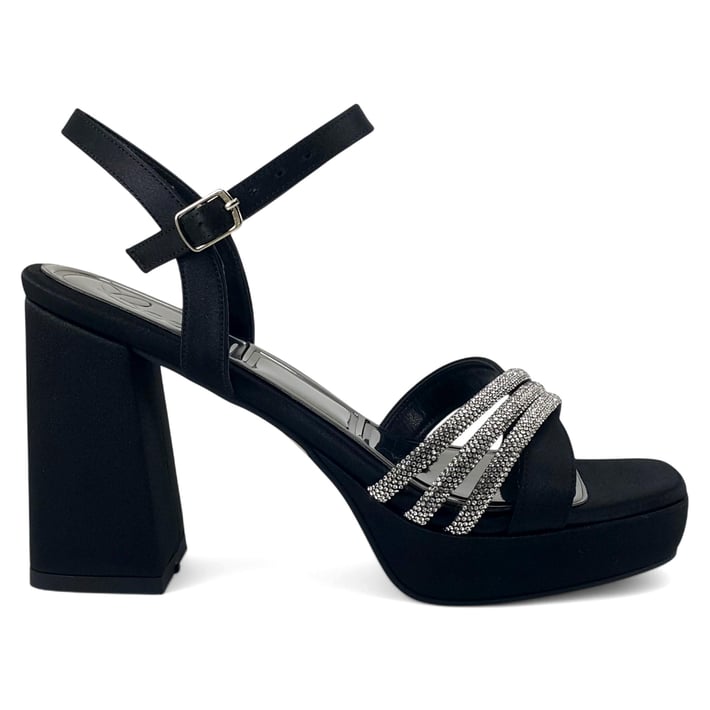 Beety 1018 1 25YA Kadın Abiye Ayakkabı Siyah Saten nehironline