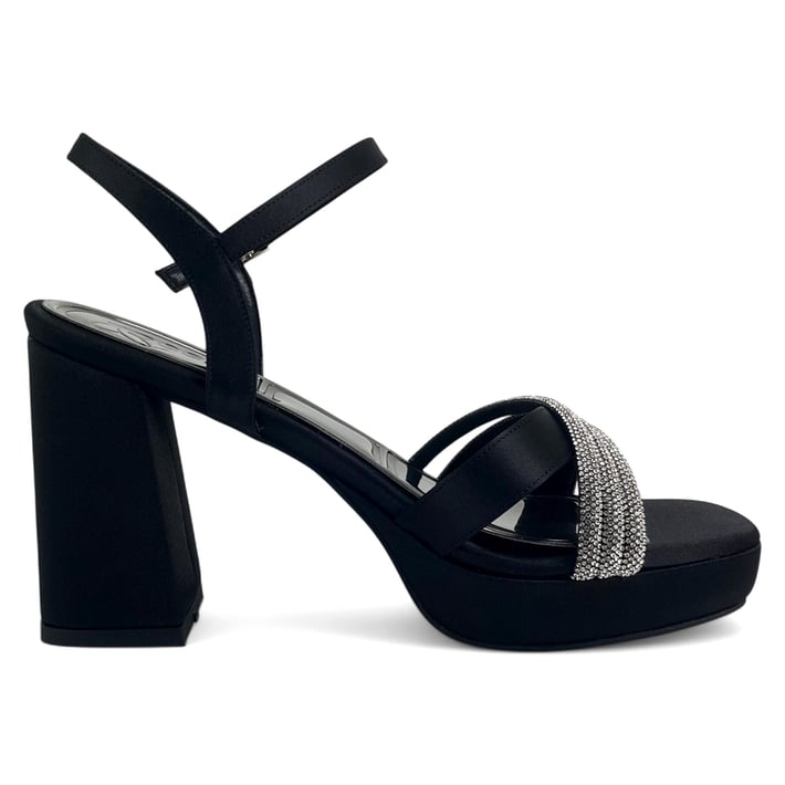 Beety 1018 1 25YA Kadın Abiye Ayakkabı Siyah Saten nehironline