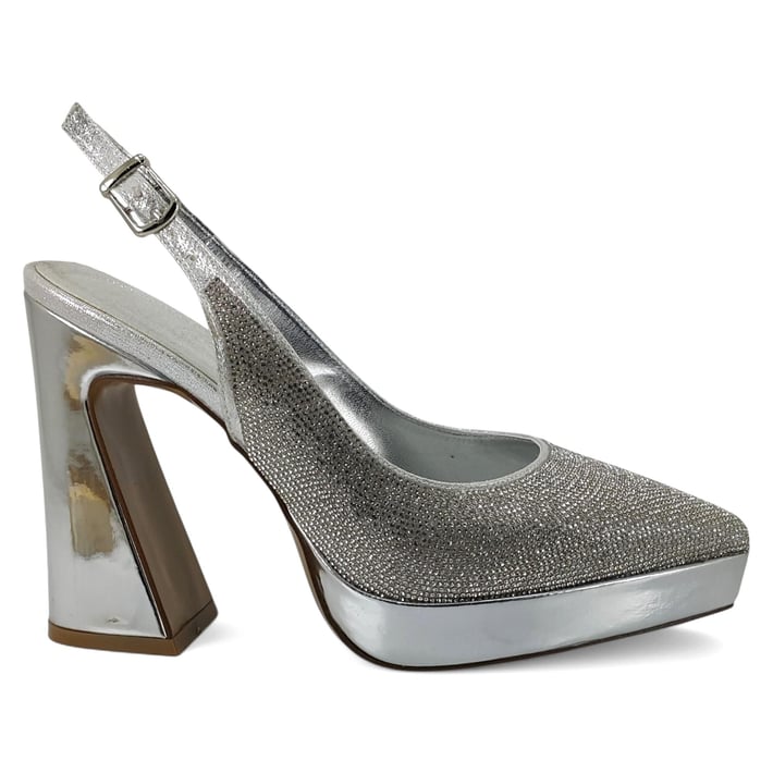 Beety 1280 25YA Kadın Abiye Ayakkabı Gümüş nehironline